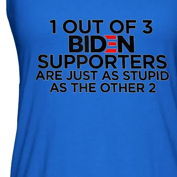 1 Out Of 3 Biden Supporters Ladies Essential Flowy Tank