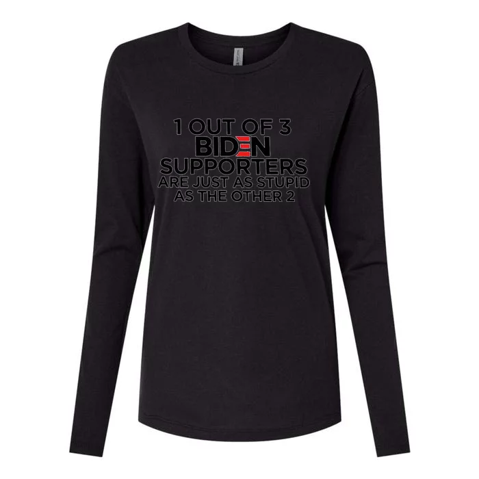 1 OUT OF 3 BIDEN SUPPORTERS Womens Cotton Relaxed Long Sleeve T-Shirt