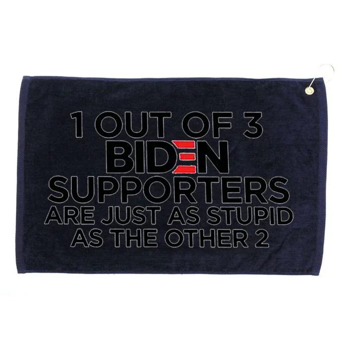 1 OUT OF 3 BIDEN SUPPORTERS Grommeted Golf Towel