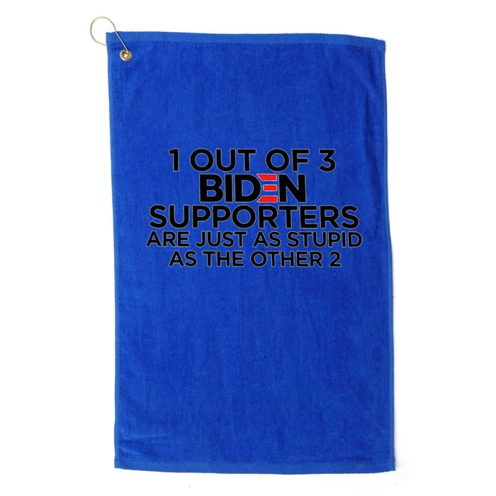 1 OUT OF 3 BIDEN SUPPORTERS Platinum Collection Golf Towel