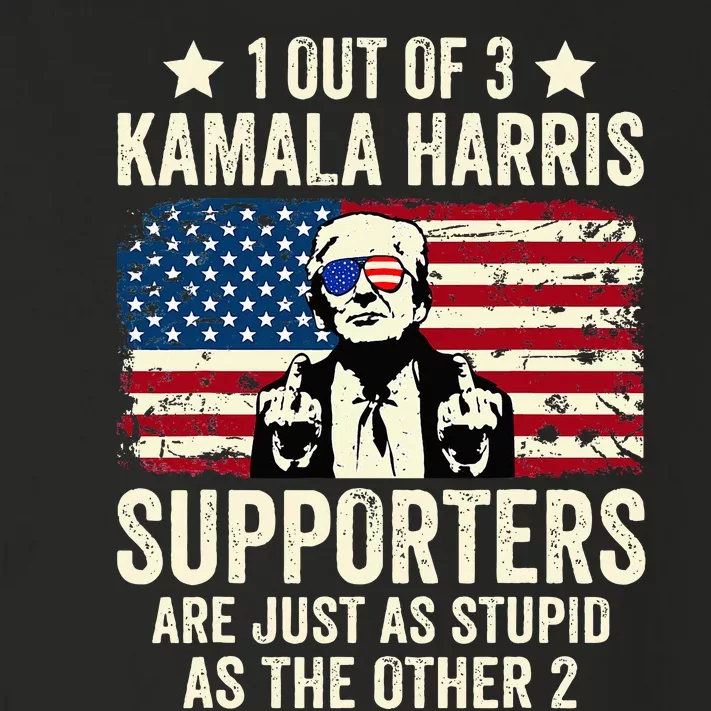 1 Out Of 3 Kamala Harris Supporters Are Just As Stupid Toddler Long Sleeve Shirt