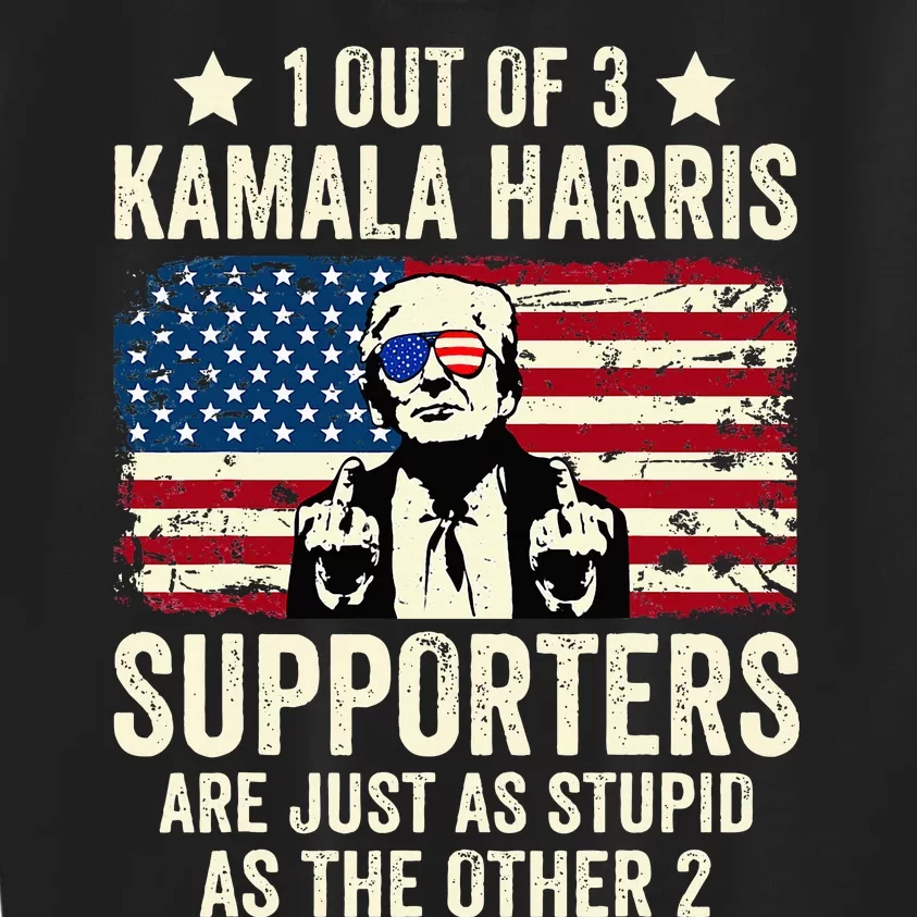 1 Out Of 3 Kamala Harris Supporters Are Just As Stupid Kids Sweatshirt