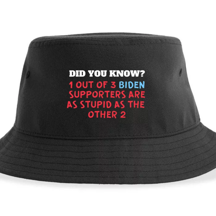 1 Out Of 3 Biden Supporters Are As Stupid As The Other 2 Sustainable Bucket Hat