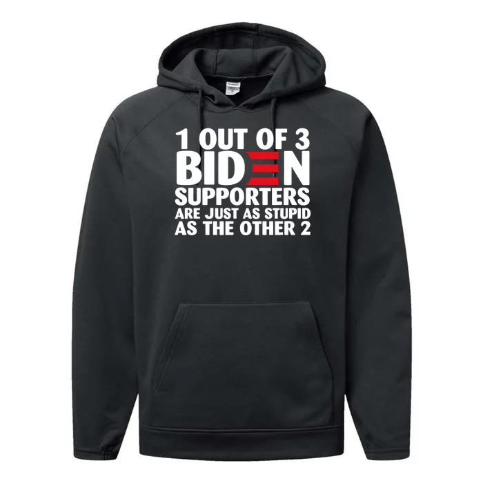 1 Out Of 3 Biden Supporters Are Just As Stupid Performance Fleece Hoodie