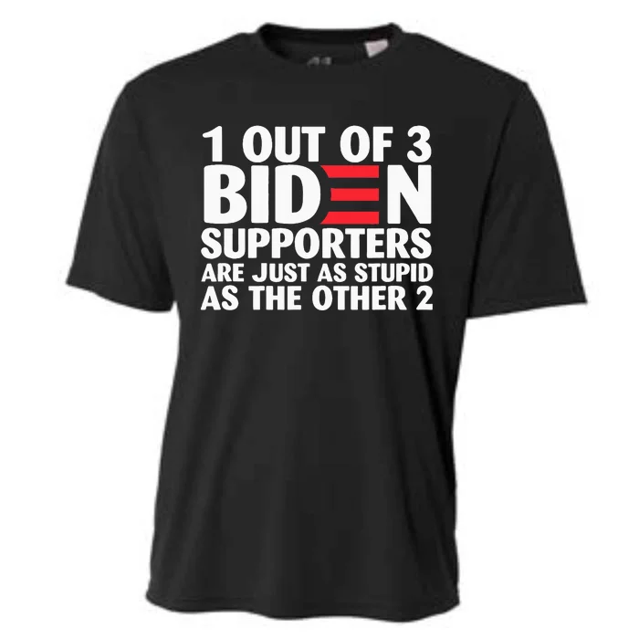 1 Out Of 3 Biden Supporters Are Just As Stupid Cooling Performance Crew T-Shirt