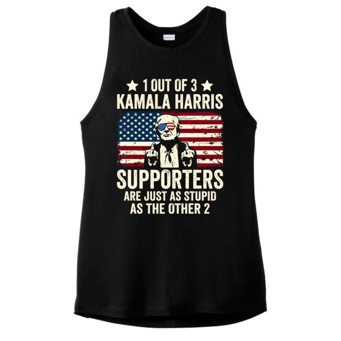 1 Out Of 3 Kamala Harris Supporters Are Just As Stupid Ladies Tri-Blend Wicking Tank