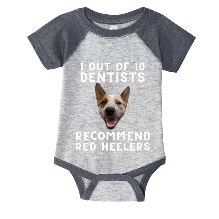 1 Out Of 10 Dentists Recommend Red Heelers Infant Baby Jersey Bodysuit