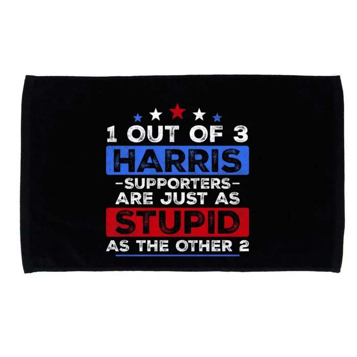 1 Out Of 3 Harris Supporters Stupid Funny Saying Microfiber Hand Towel