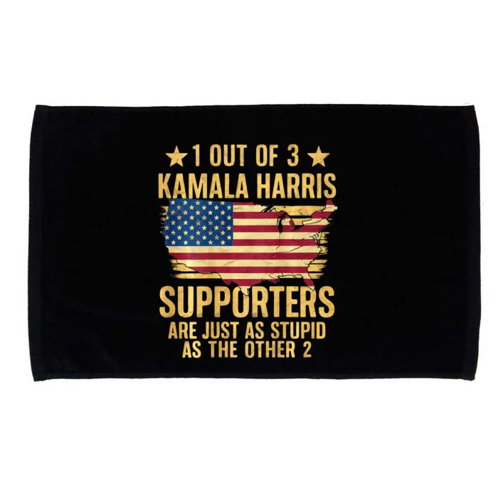 1 Out Of 3 Kamala Harris Supporters Stupid Microfiber Hand Towel