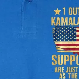 1 Out Of 3 Kamala Harris Supporters Stupid Softstyle Adult Sport Polo