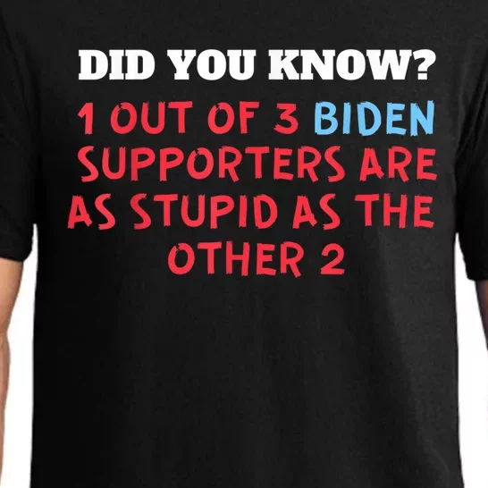 1 Out Of 3 Biden Supporters Are As Stupid As The Other 2 Tee Pajama Set