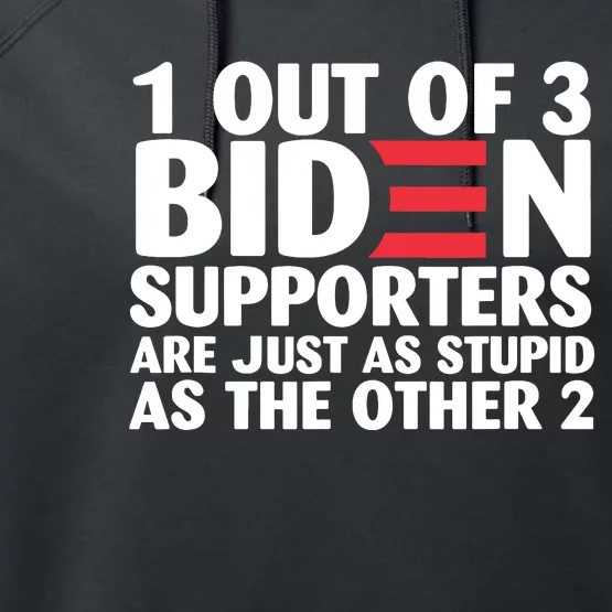 1 Out Of 3 Biden Supporters Are Just As Stupid Performance Fleece Hoodie