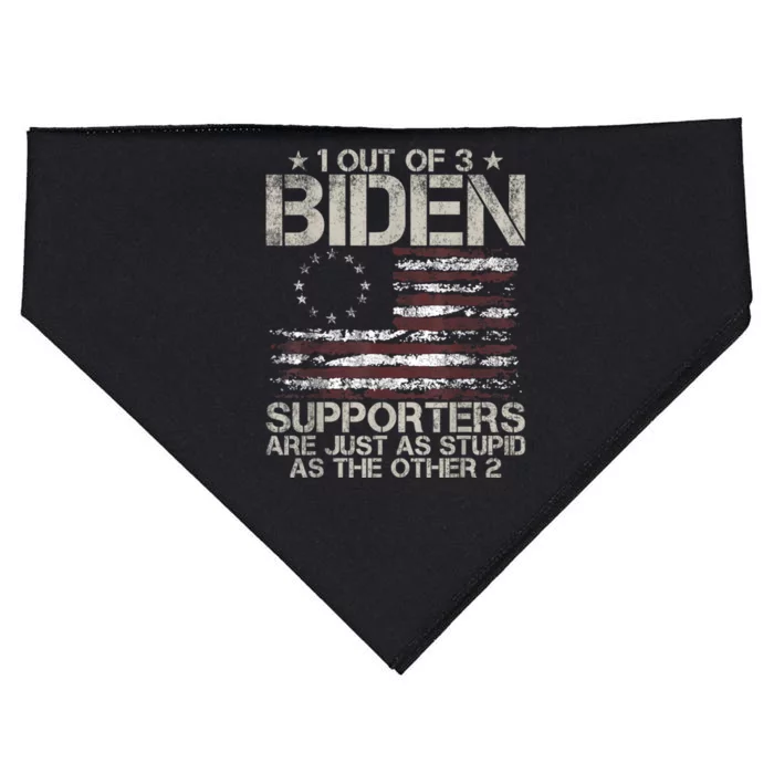 1 Out Of 3 Biden Supporters Are As Stupid As The Other 2 USA-Made Doggie Bandana