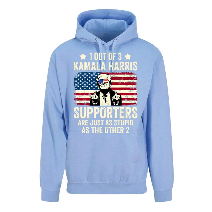 1 Out Of 3 Kamala Harris Supporters Are Just As Stupid Unisex Surf Hoodie