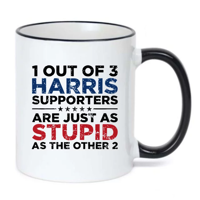 1 Out Of 3 Harris Supporters Stupid Funny Saying Black Color Changing Mug