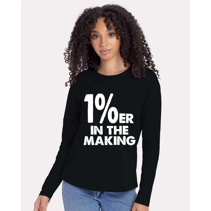 1%er One Percenter In The Making Entrepreneur Life Womens Cotton Relaxed Long Sleeve T-Shirt