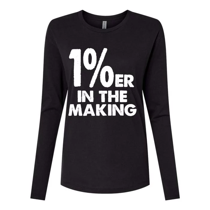 1%er One Percenter In The Making Entrepreneur Life Womens Cotton Relaxed Long Sleeve T-Shirt