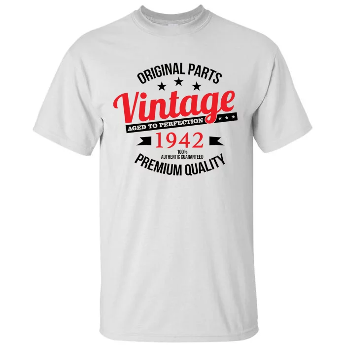 1942 Original Parts Vintage80th Birthday Tall T-Shirt