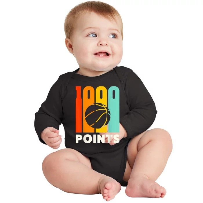 1000 Points Basketball Scorer High School S Basketball Mom Baby Long Sleeve Bodysuit