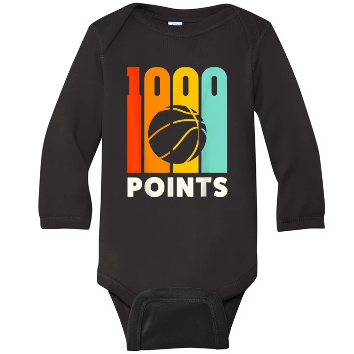 1000 Points Basketball Scorer High School S Basketball Mom Baby Long Sleeve Bodysuit