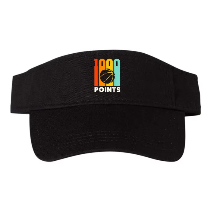 1000 Points Basketball Scorer High School S Basketball Mom Valucap Bio-Washed Visor