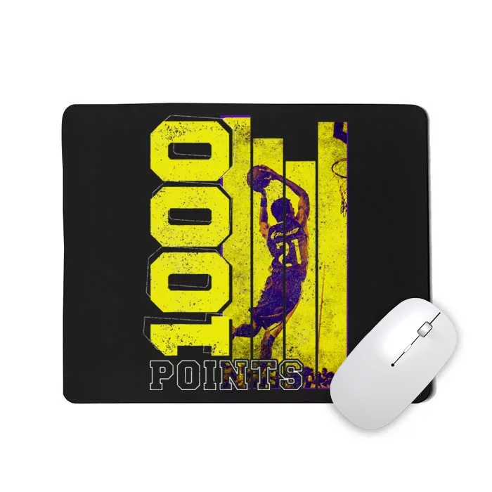 1000 Points Basketball Scorer High School Basketball Player Mousepad