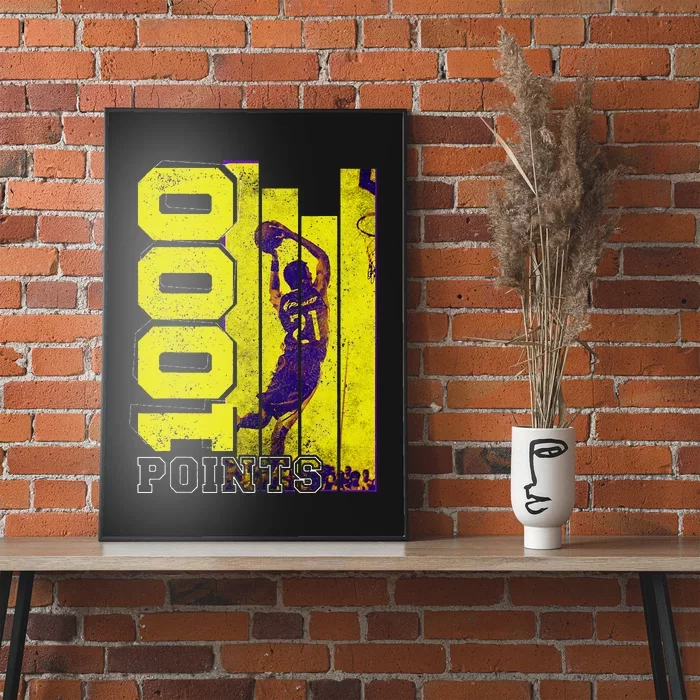 1000 Points Basketball Scorer High School Basketball Player Poster