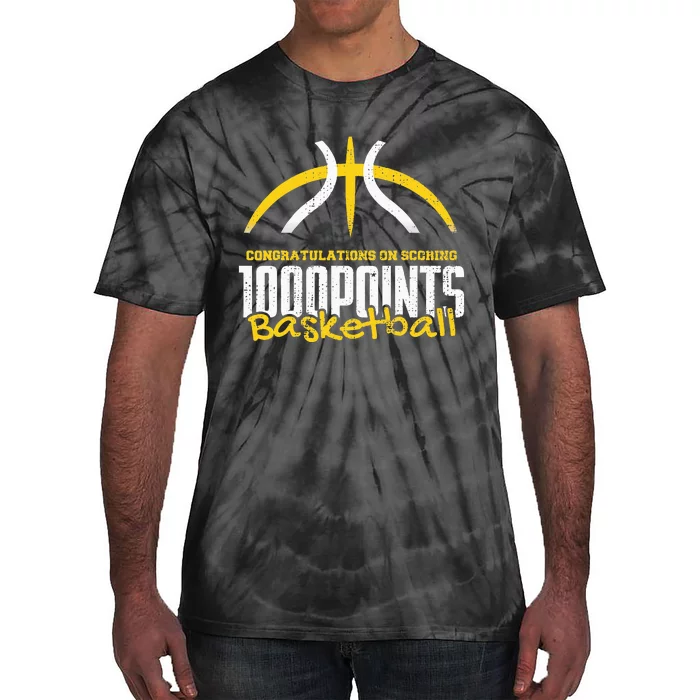 1000 Points Basketball Scorer High School Basketball Player Tie-Dye T-Shirt