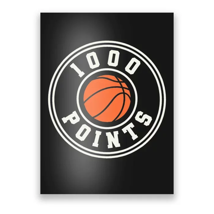 1000 Points Basketball Scorer High School Basketball Player Poster