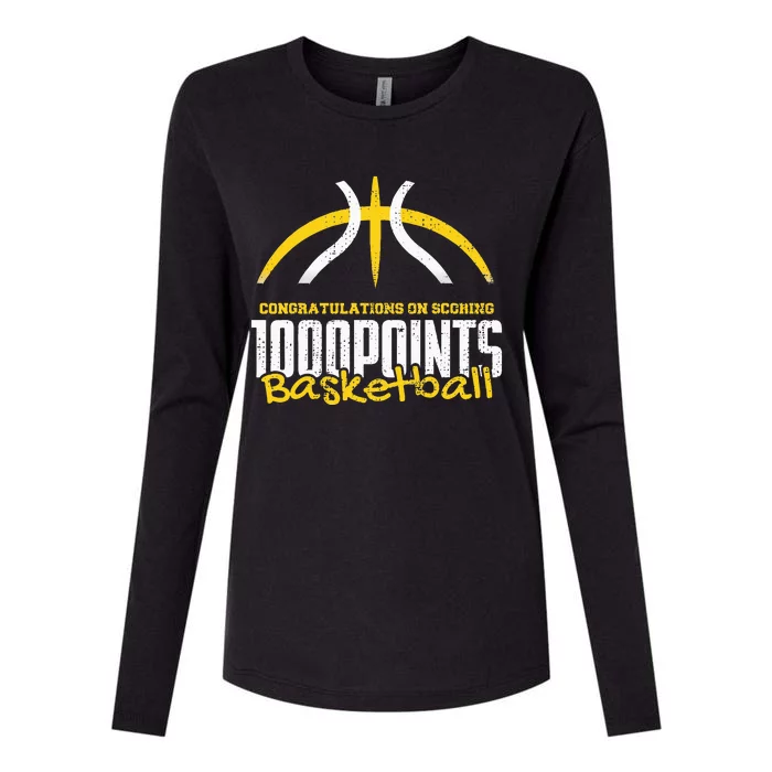 1000 Points Basketball Scorer High School Basketball Player Womens Cotton Relaxed Long Sleeve T-Shirt