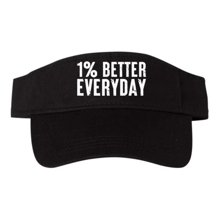 1 Percent Better Everyday Motivation Quote Simple Design Valucap Bio-Washed Visor