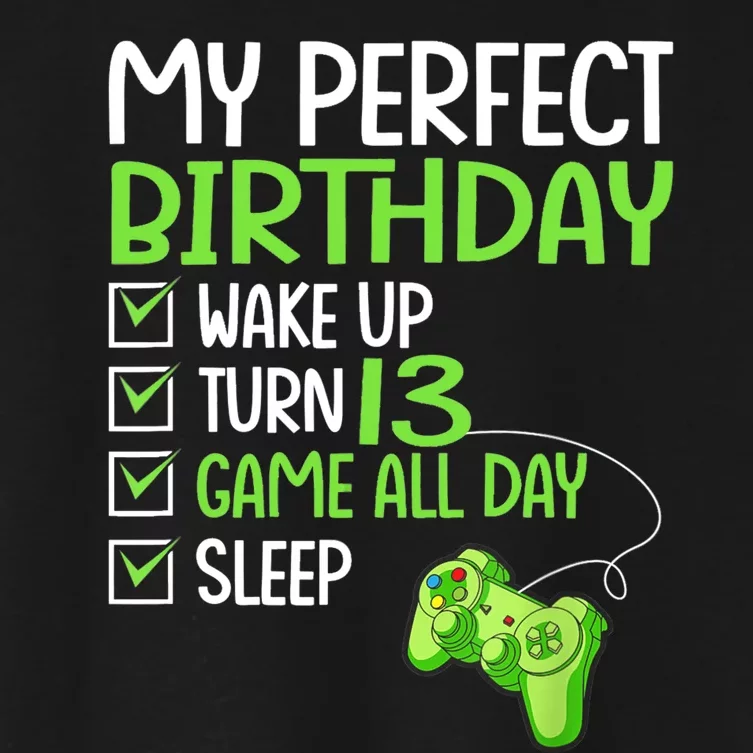 13th Perfect Birthday Boys Gaming 13 Years Old Gifts Gamer TShirt Women's Crop Top Tee