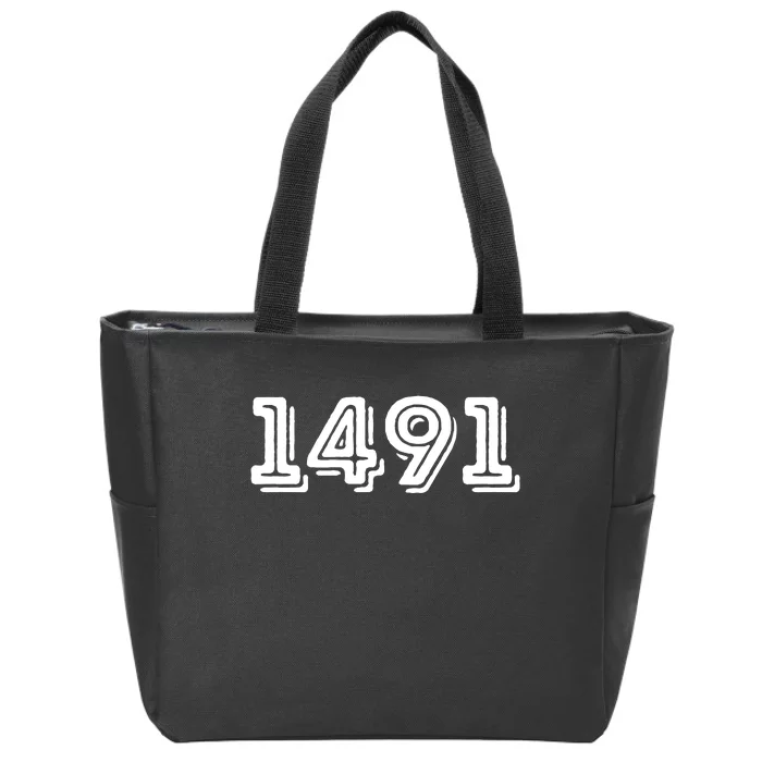 1491 Pre Columbus Decolonize Native American Indigenous Zip Tote Bag