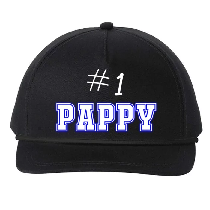 #1 Pappy Fathers Day Present Daddy Pa American Dad Cute Gift Snapback Five-Panel Rope Hat