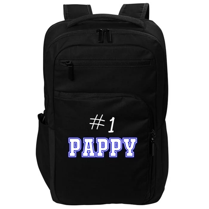 #1 Pappy Fathers Day Present Daddy Pa American Dad Gift Impact Tech Backpack