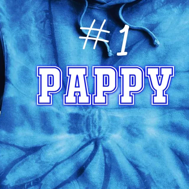 #1 Pappy Fathers Day Present Daddy Pa American Dad Gift Tie Dye Hoodie