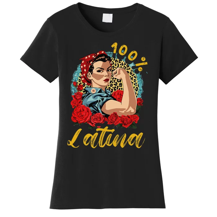 100 Percent Latina Hispanic Heritage Month Latin Women Women's T-Shirt