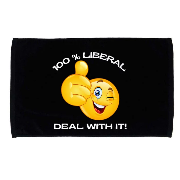 100 Percent Liberal Proud Voter Reelect Biden Microfiber Hand Towel