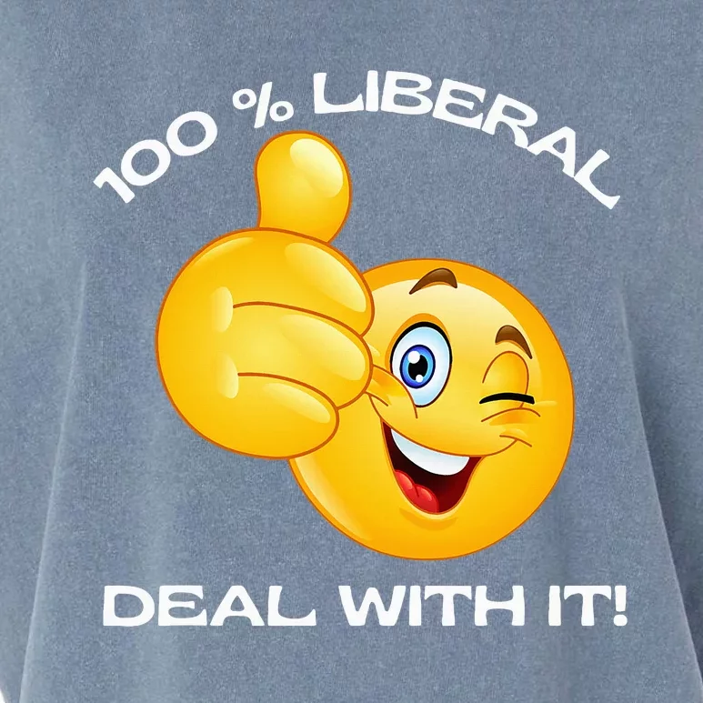 100 Percent Liberal Proud Voter Reelect Biden Garment-Dyed Women's Muscle Tee