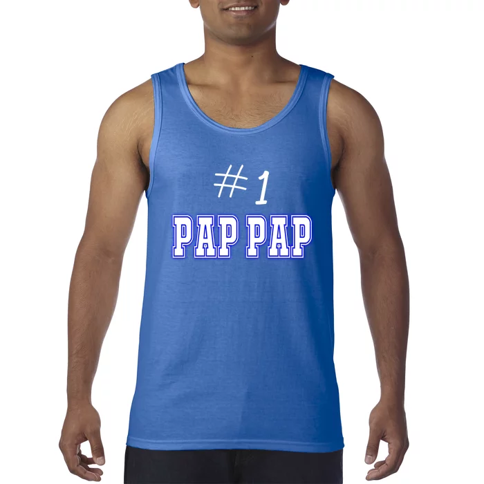 #1 Pap Pap Grandfather Granddad American Grandpa Meaningful Gift Tank Top