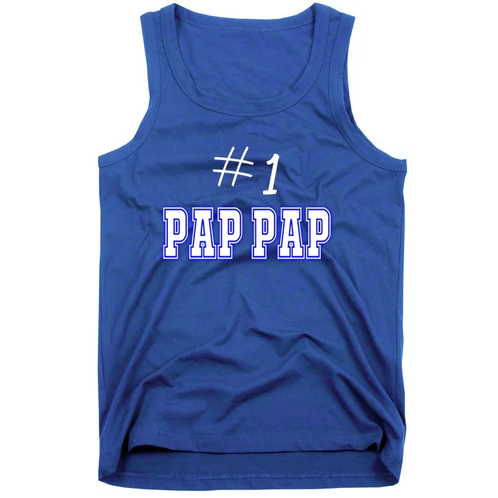 #1 Pap Pap Grandfather Granddad American Grandpa Meaningful Gift Tank Top