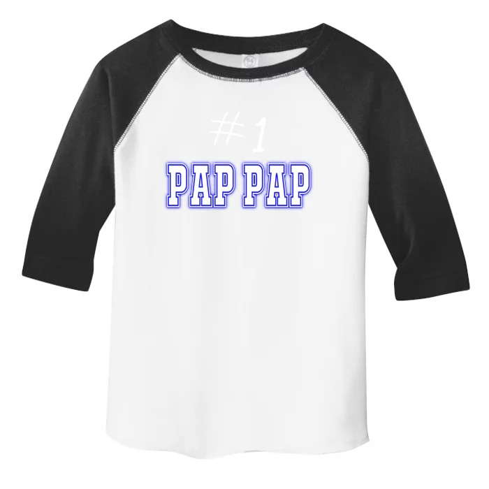 #1 Pap Pap Grandfather Granddad American Grandpa Meaningful Gift Toddler Fine Jersey T-Shirt