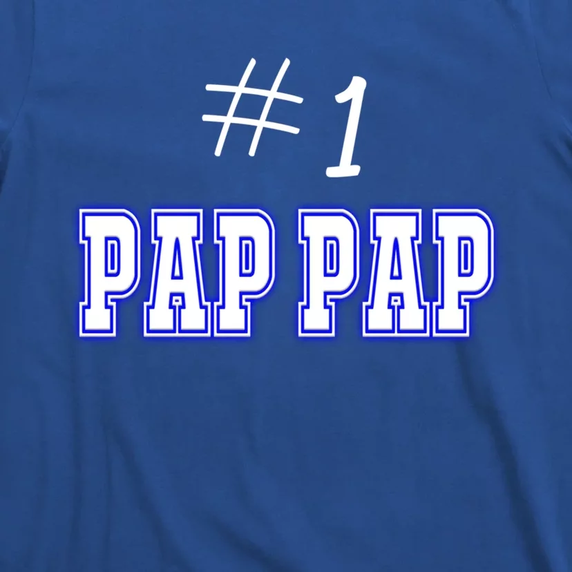 #1 Pap Pap Grandfather Granddad American Grandpa Gift T-Shirt