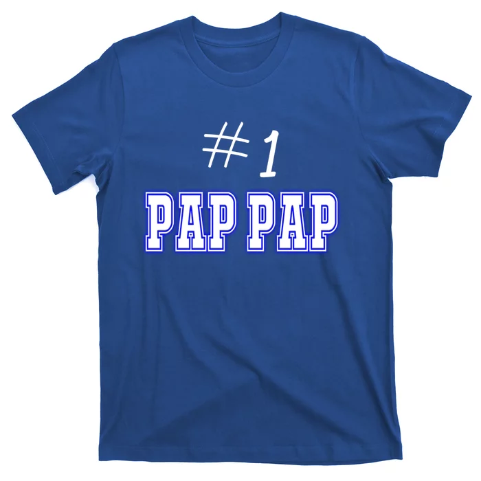 #1 Pap Pap Grandfather Granddad American Grandpa Gift T-Shirt