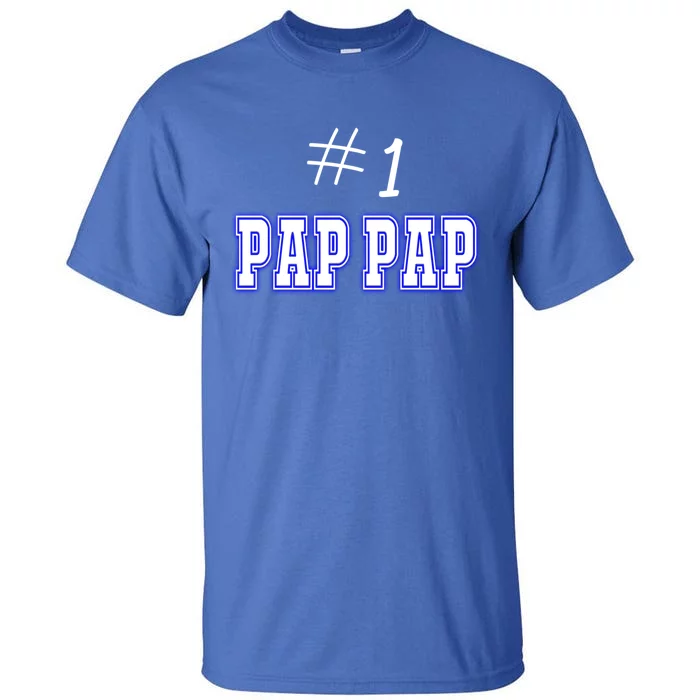 #1 Pap Pap Grandfather Granddad American Grandpa Gift Tall T-Shirt