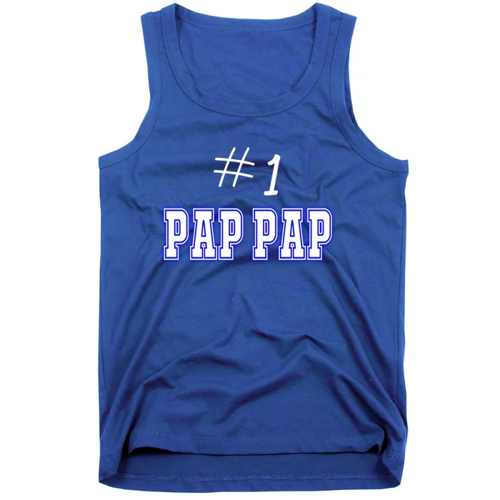 #1 Pap Pap Grandfather Granddad American Grandpa Gift Tank Top