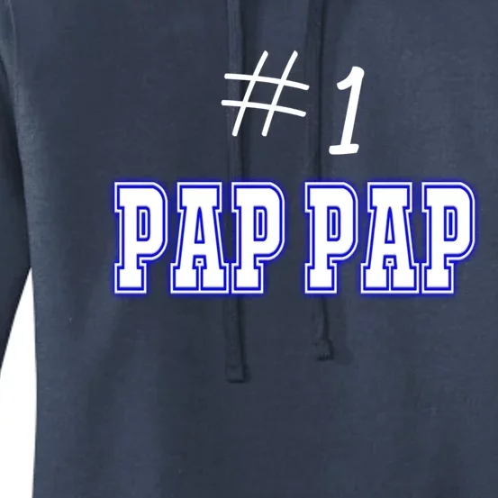 #1 Pap Pap Grandfather Granddad American Grandpa Gift Women's Pullover Hoodie