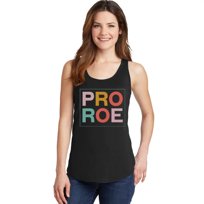 1973 P.R.O R.O.E P.R.O C.H.O.I.C.E Feminist Ladies Essential Tank