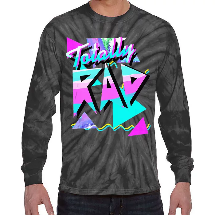 1980s Party Theme Style Totally Rad 80s Casual Hipster V.10 Tie-Dye Long Sleeve Shirt