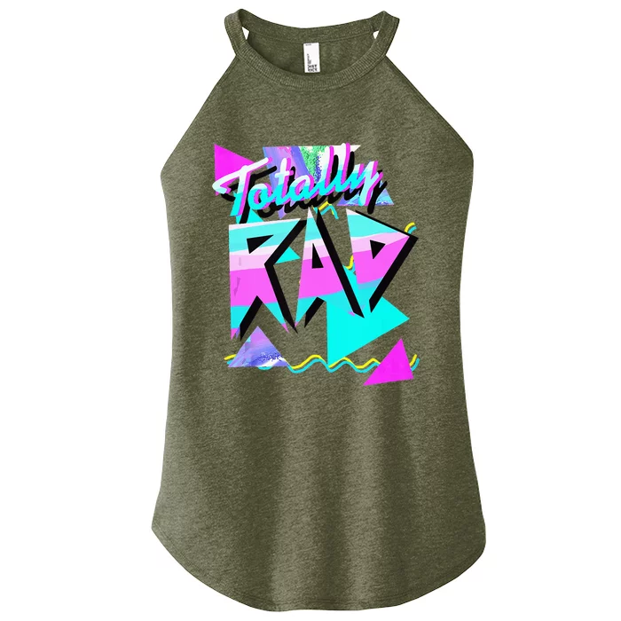 1980's Party Theme Style Totally Rad 80s Casual Hipster Women’s Perfect Tri Rocker Tank